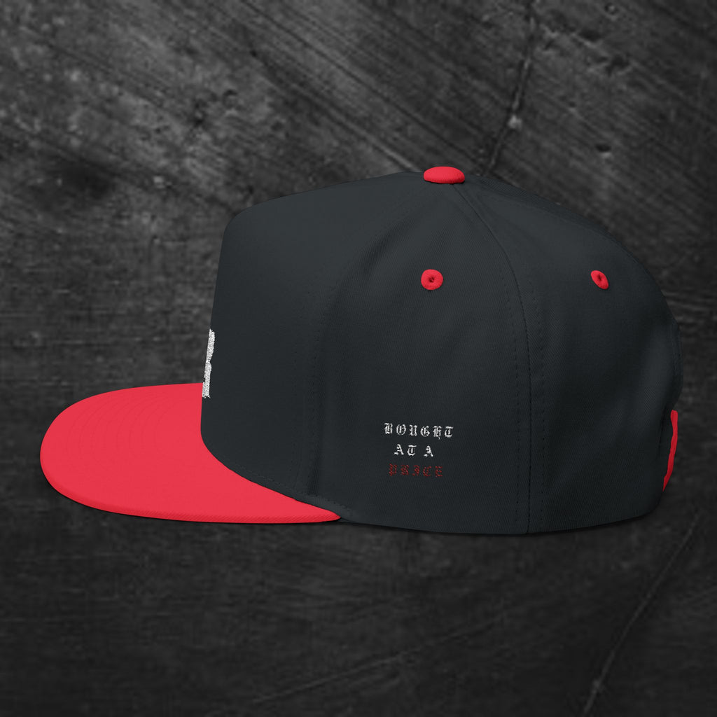 Embroidered Gothic 'BB' Flat Bill Cap