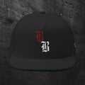 Embroidered Gothic 'BB' Flat Bill Cap