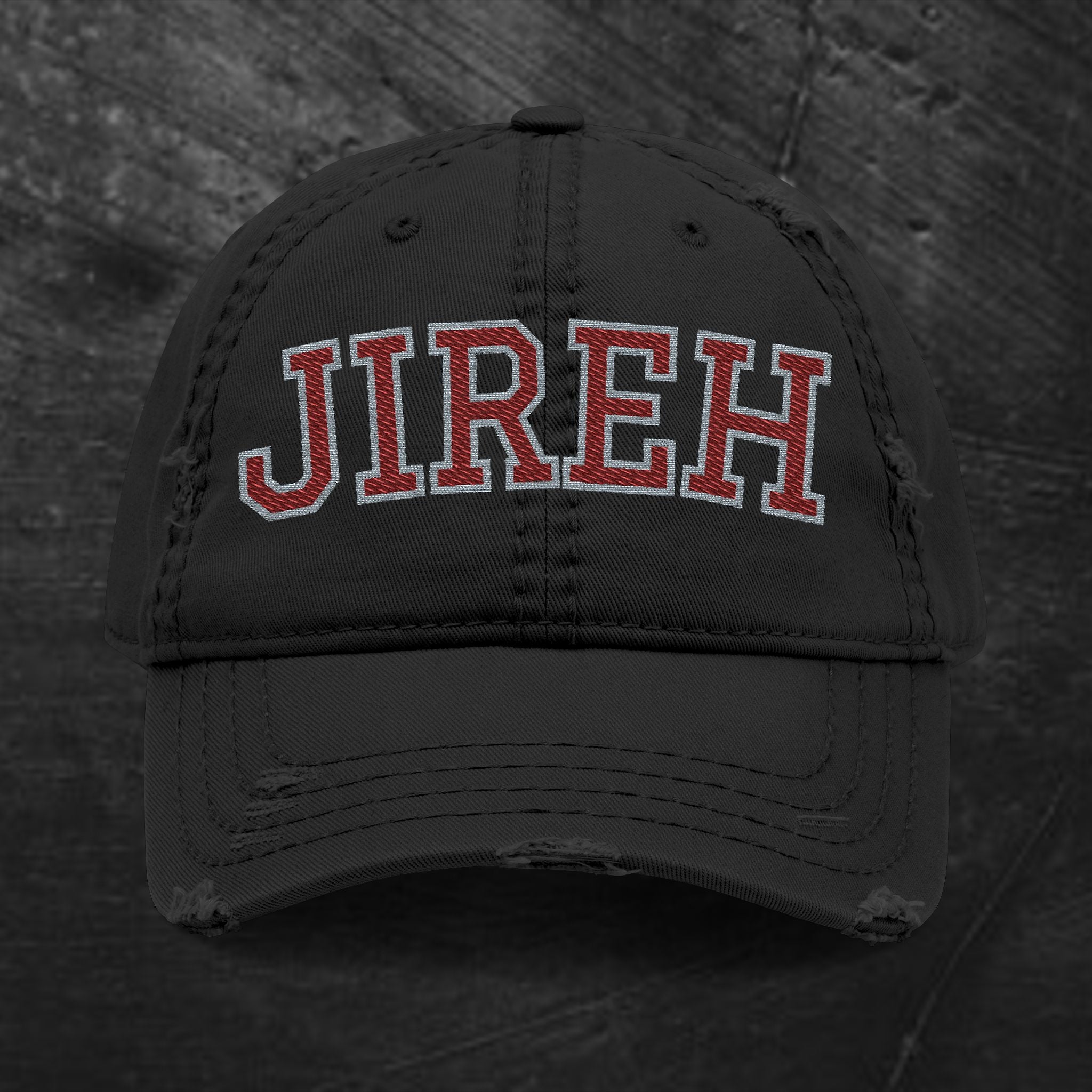 JIREH Embroidered Distressed Hat – Vintage Religious Baseball Cap