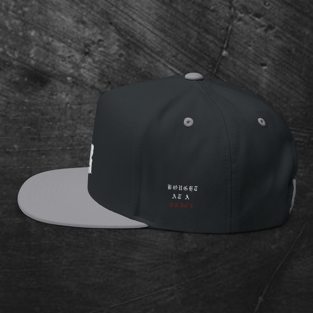 Embroidered Gothic 'BB' Flat Bill Cap