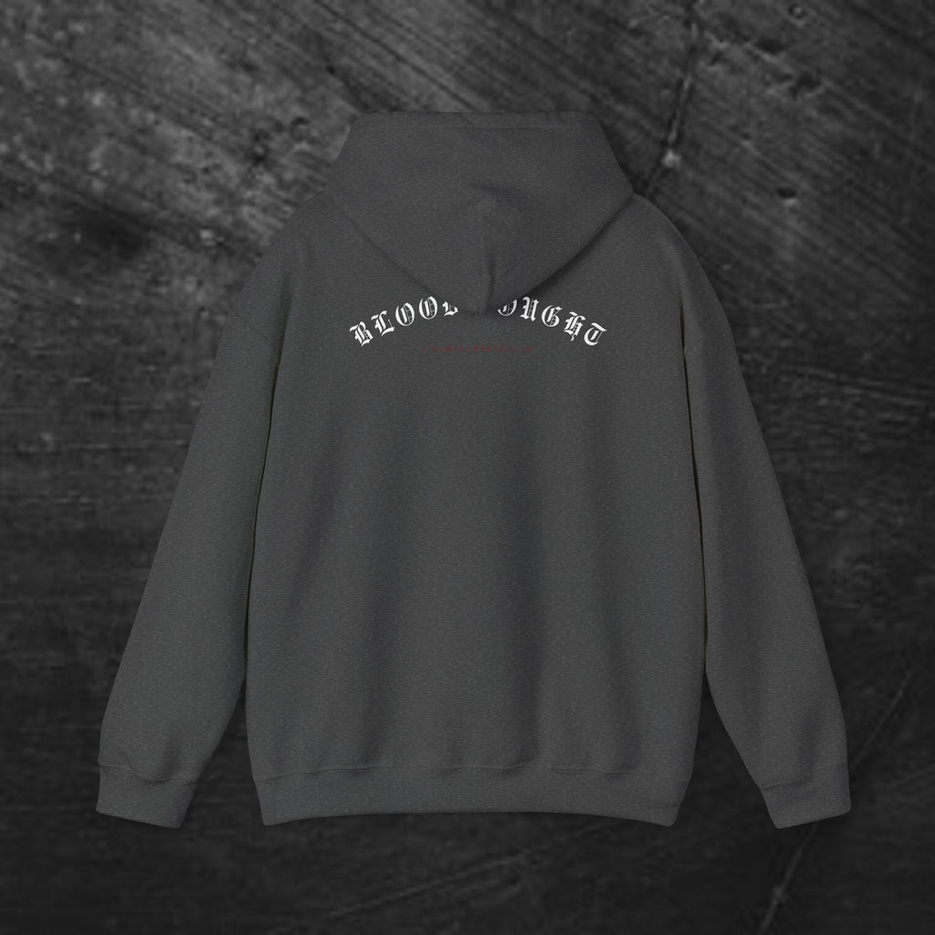 Salvation 'Once. For all.' Cross Hoodie — Christian Faith Graphic Hooded Sweatshirt