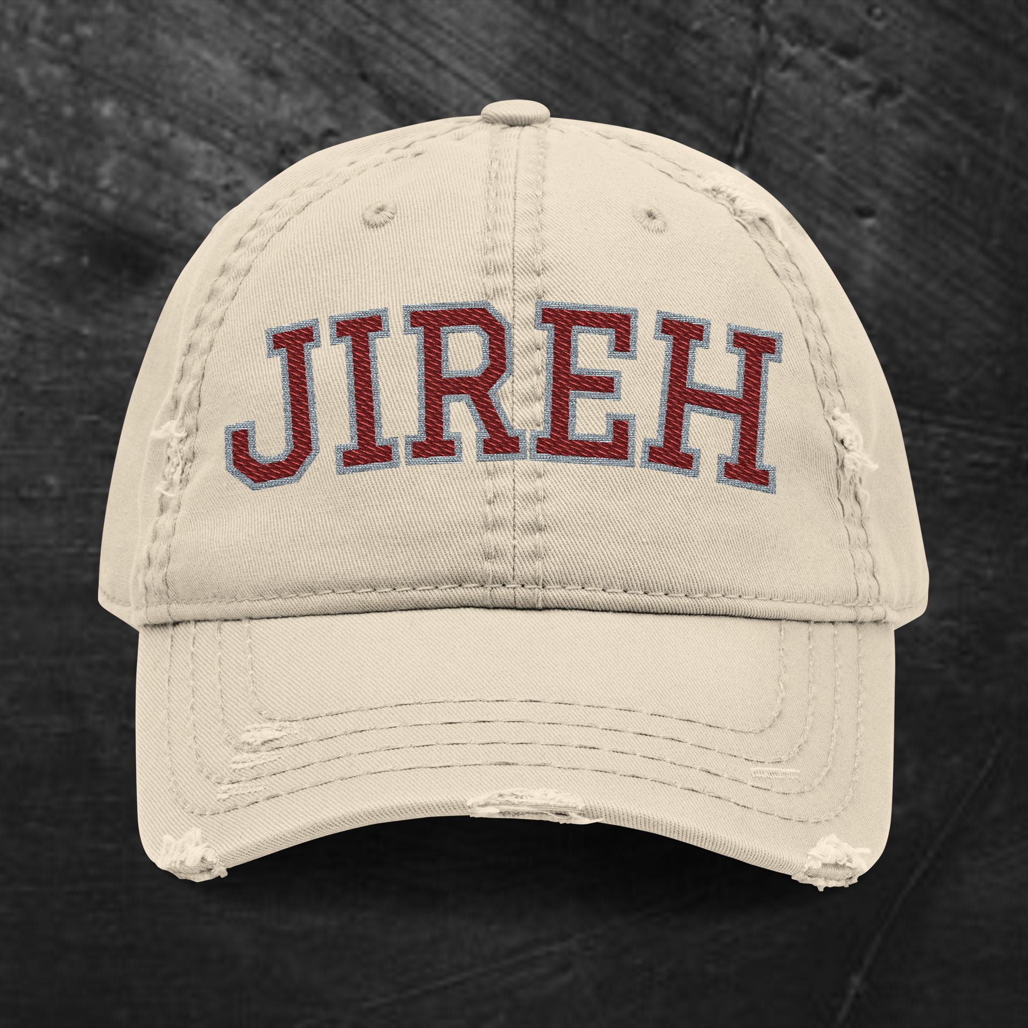 JIREH Embroidered Distressed Hat – Vintage Religious Baseball Cap