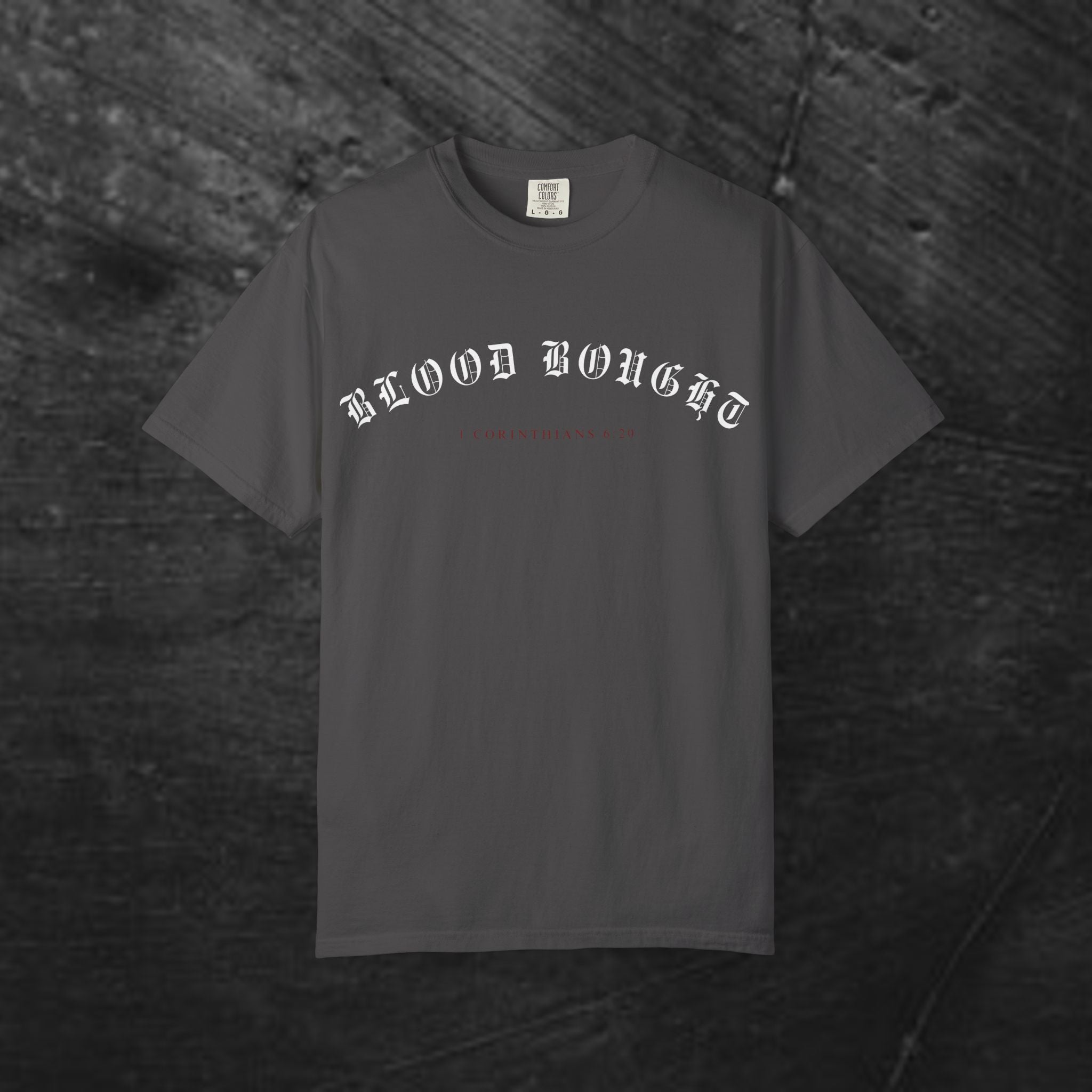 Gothic 'Bought at a Price' Tee - Blood Bought Religious Graphic Tee