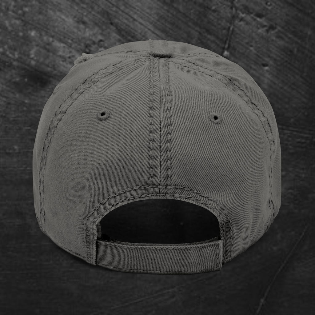 YHWH Embroidered Distressed Dad Hat — Vintage Religious Baseball Cap