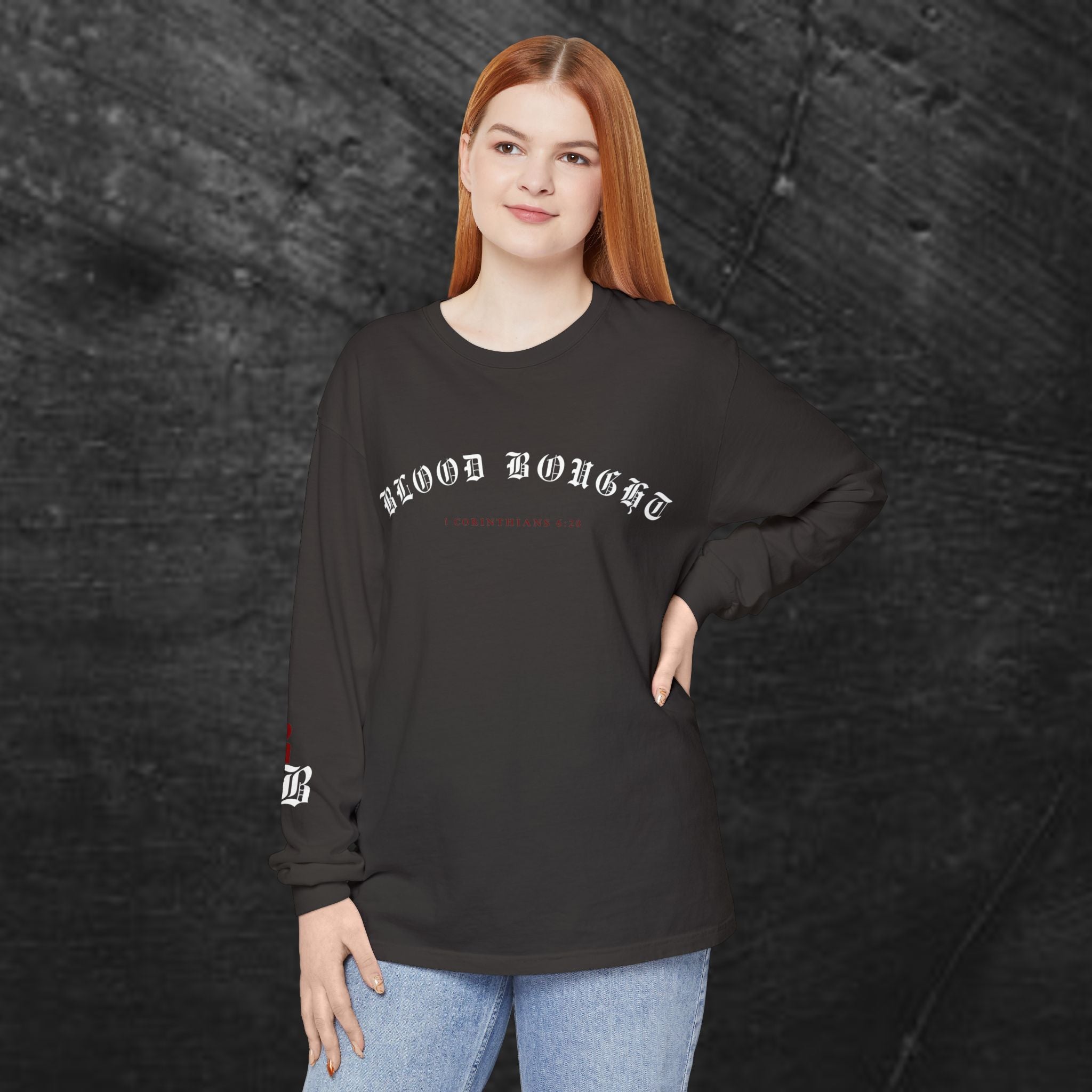 'Blood Bought / Bought At A Price Medium-weight Long Sleeve