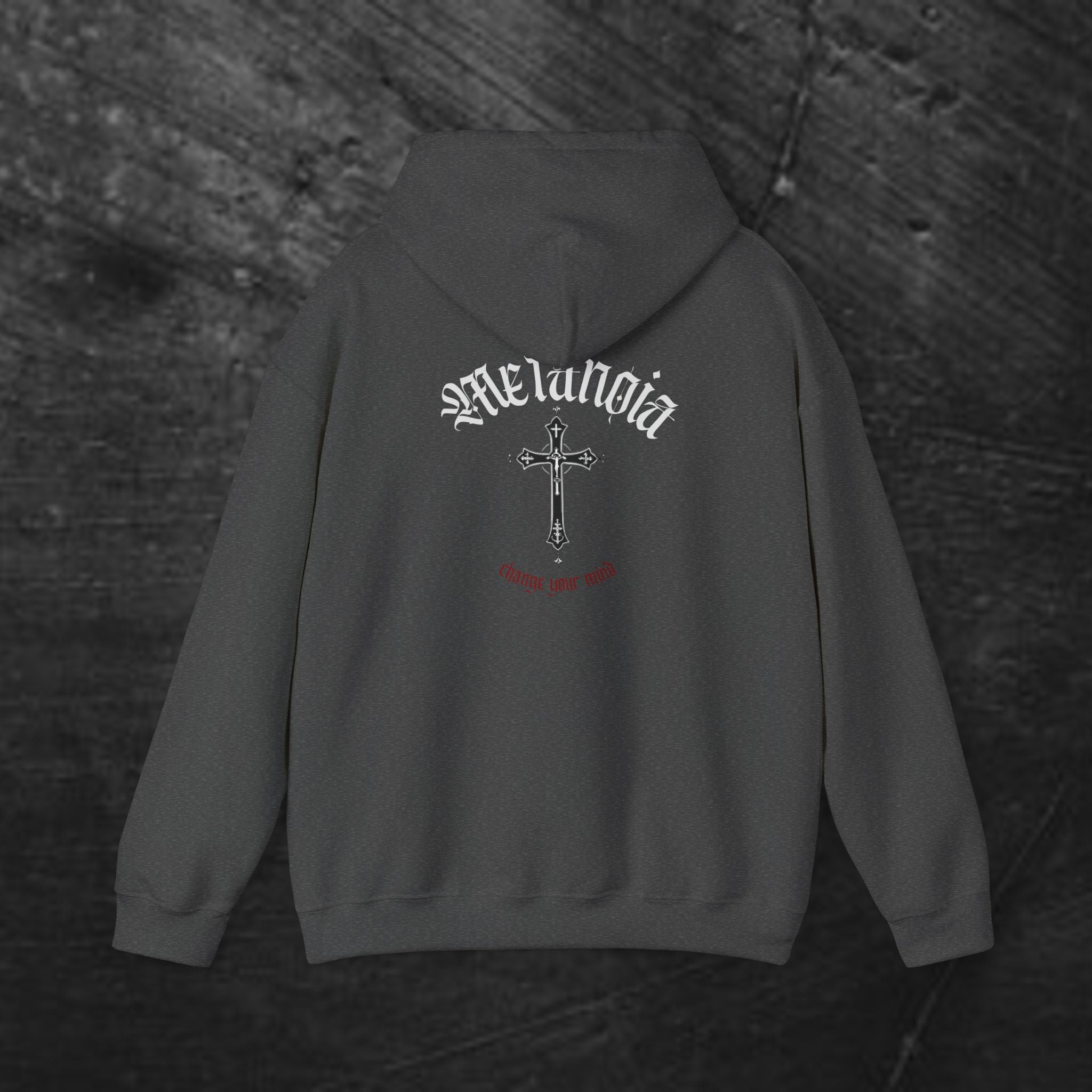 Metanoia Cross Hoodie — Vintage Religious Graphic Hoodie