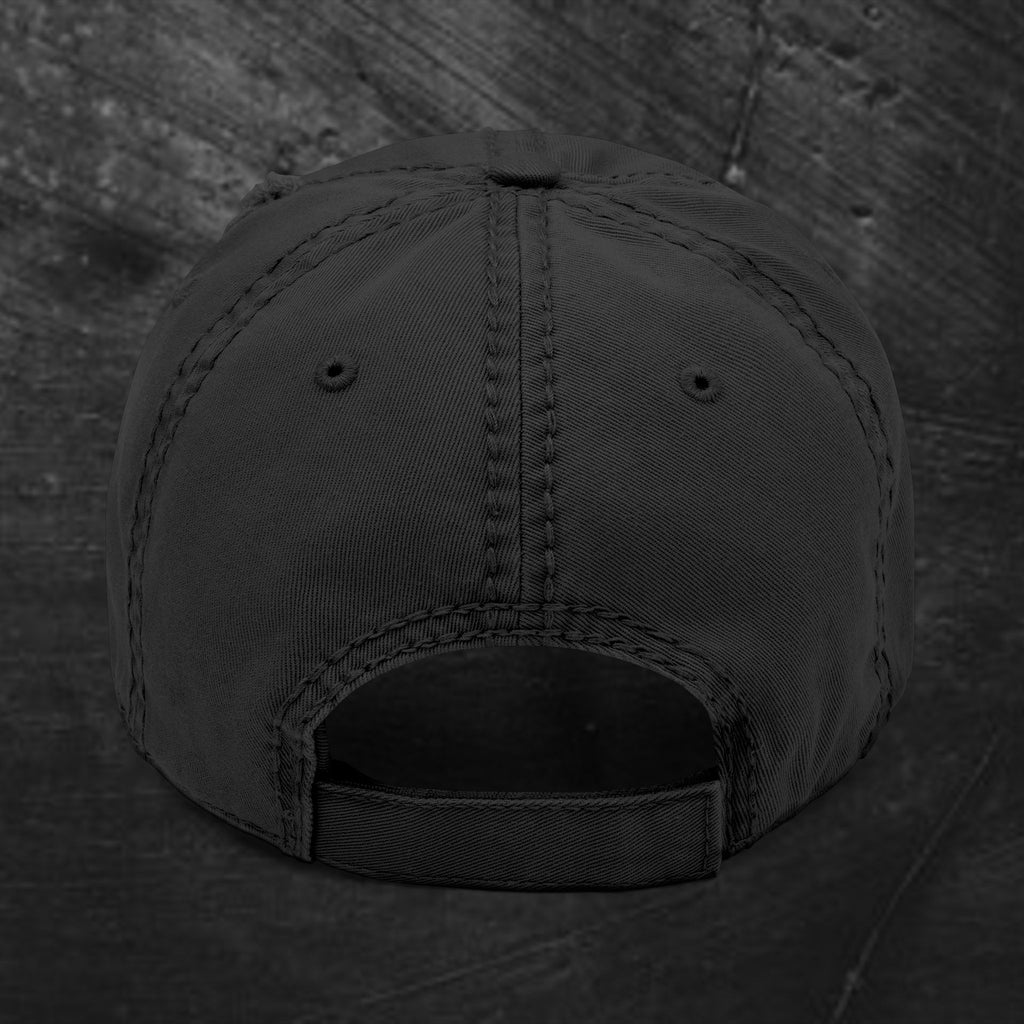 YHWH Embroidered Distressed Dad Hat — Vintage Religious Baseball Cap