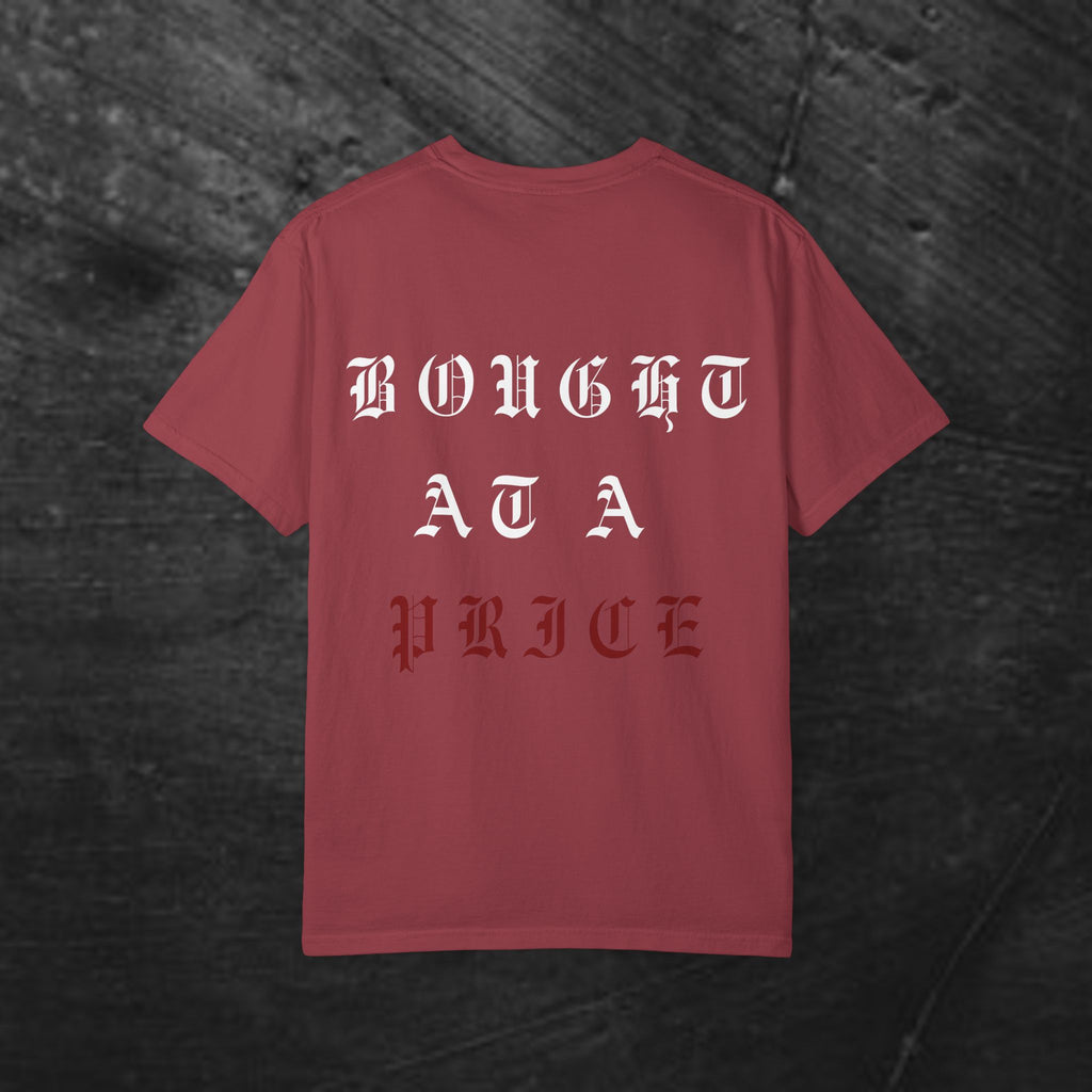 Gothic 'Bought at a Price' Tee - Blood Bought Religious Graphic Tee