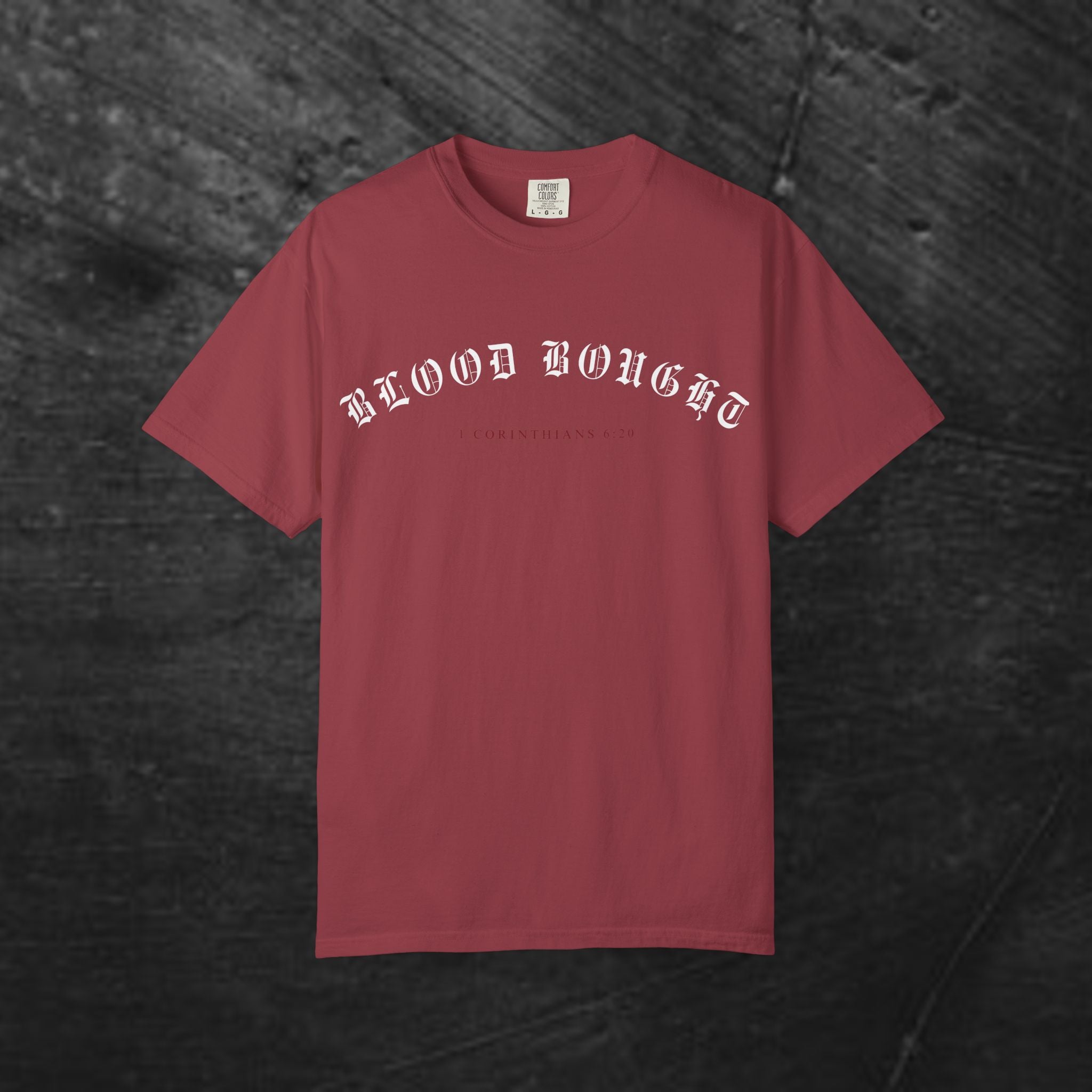 Gothic 'Bought at a Price' Tee - Blood Bought Religious Graphic Tee