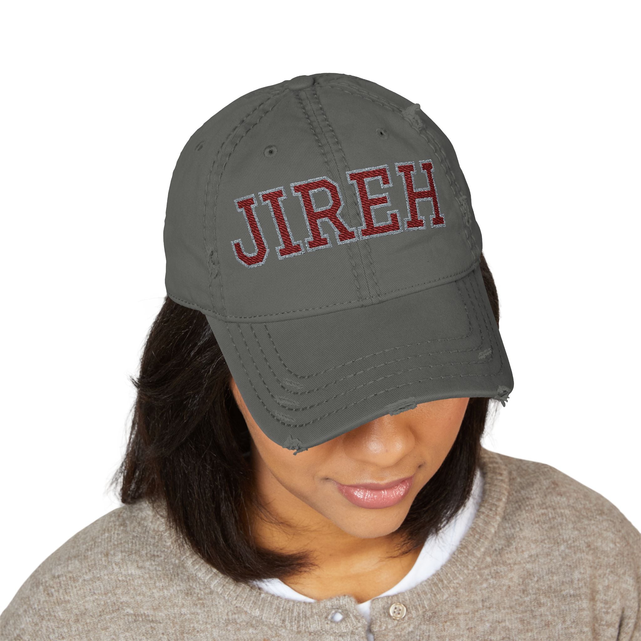 JIREH Embroidered Distressed Hat – Vintage Religious Baseball Cap