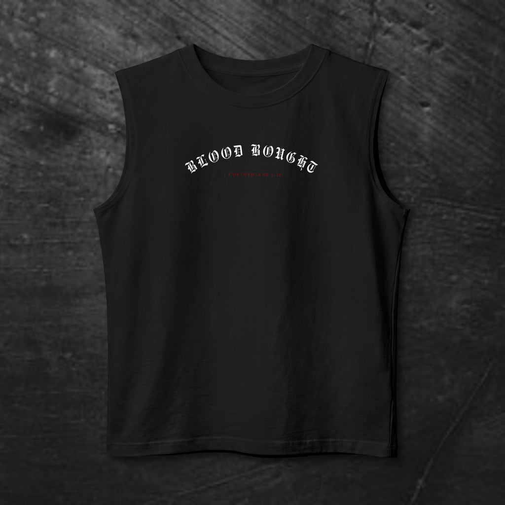 'Blood Bought' Vintage Religious Sleeveless Top