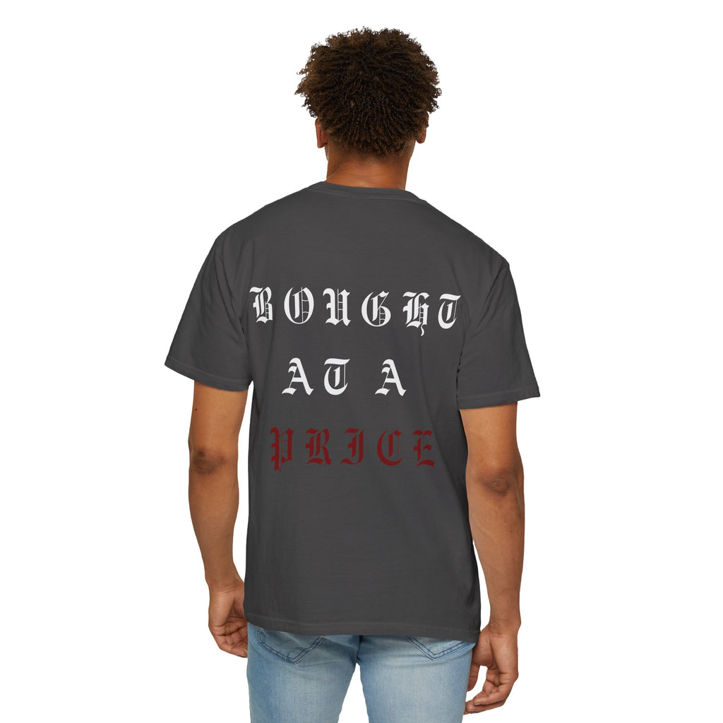 Gothic 'Bought at a Price' Tee - Blood Bought Religious Graphic Tee