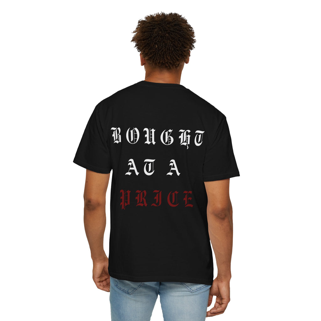 Gothic 'Bought at a Price' Tee - Blood Bought Religious Graphic Tee