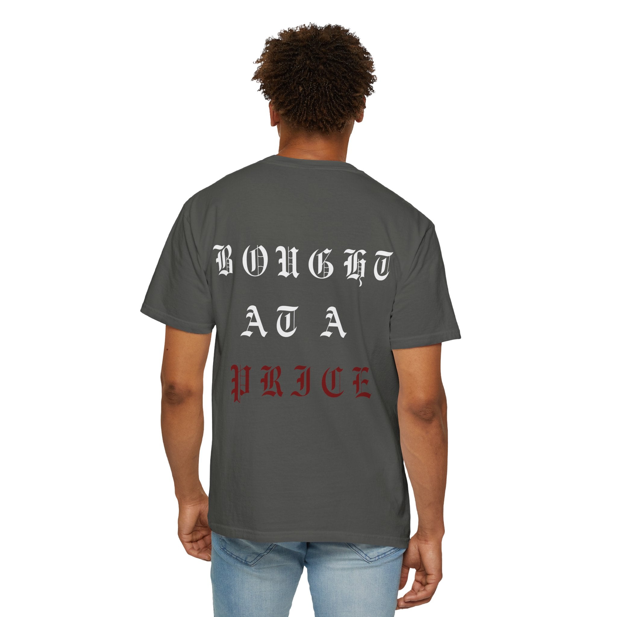 Gothic 'Bought at a Price' Tee - Blood Bought Religious Graphic Tee