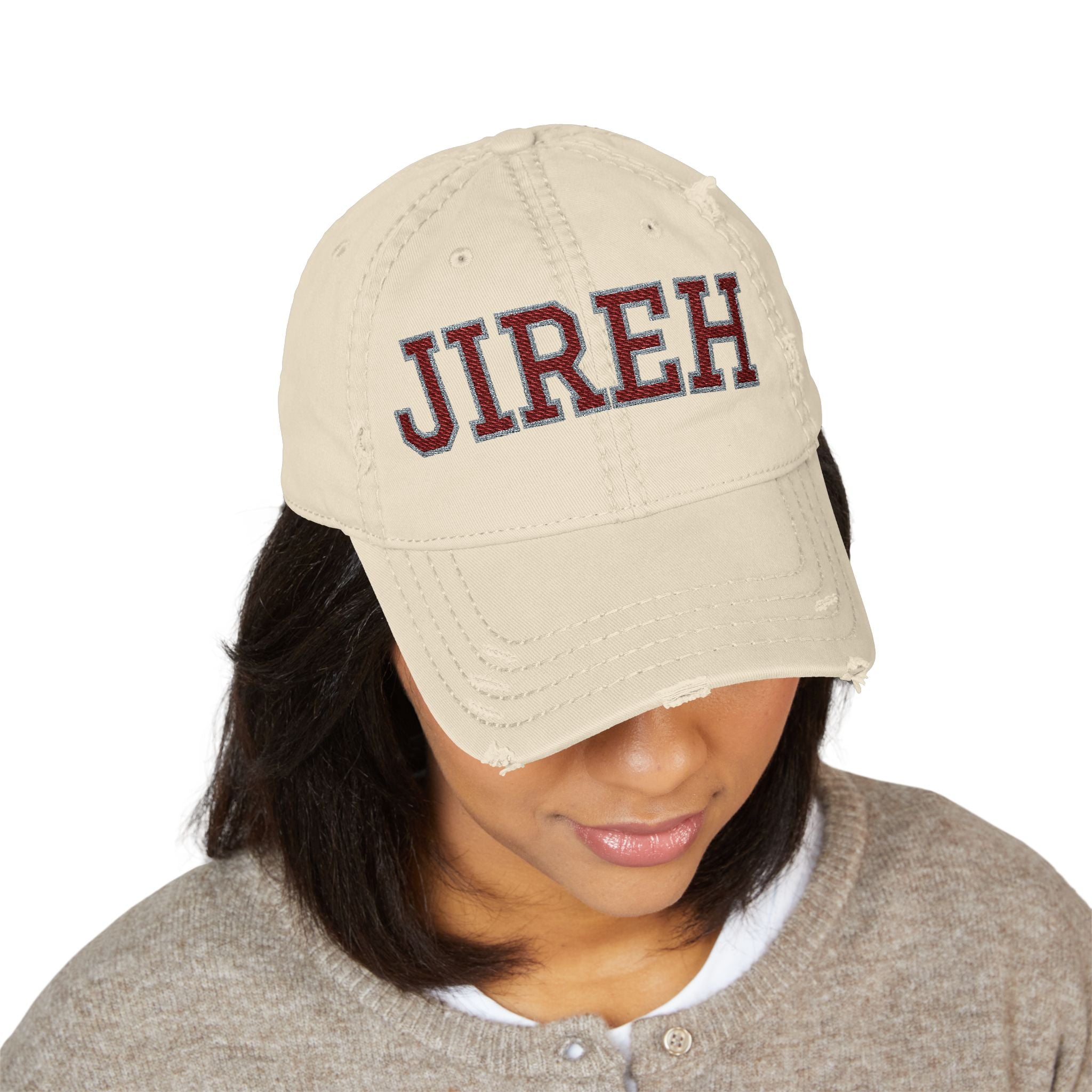 JIREH Embroidered Distressed Hat – Vintage Religious Baseball Cap