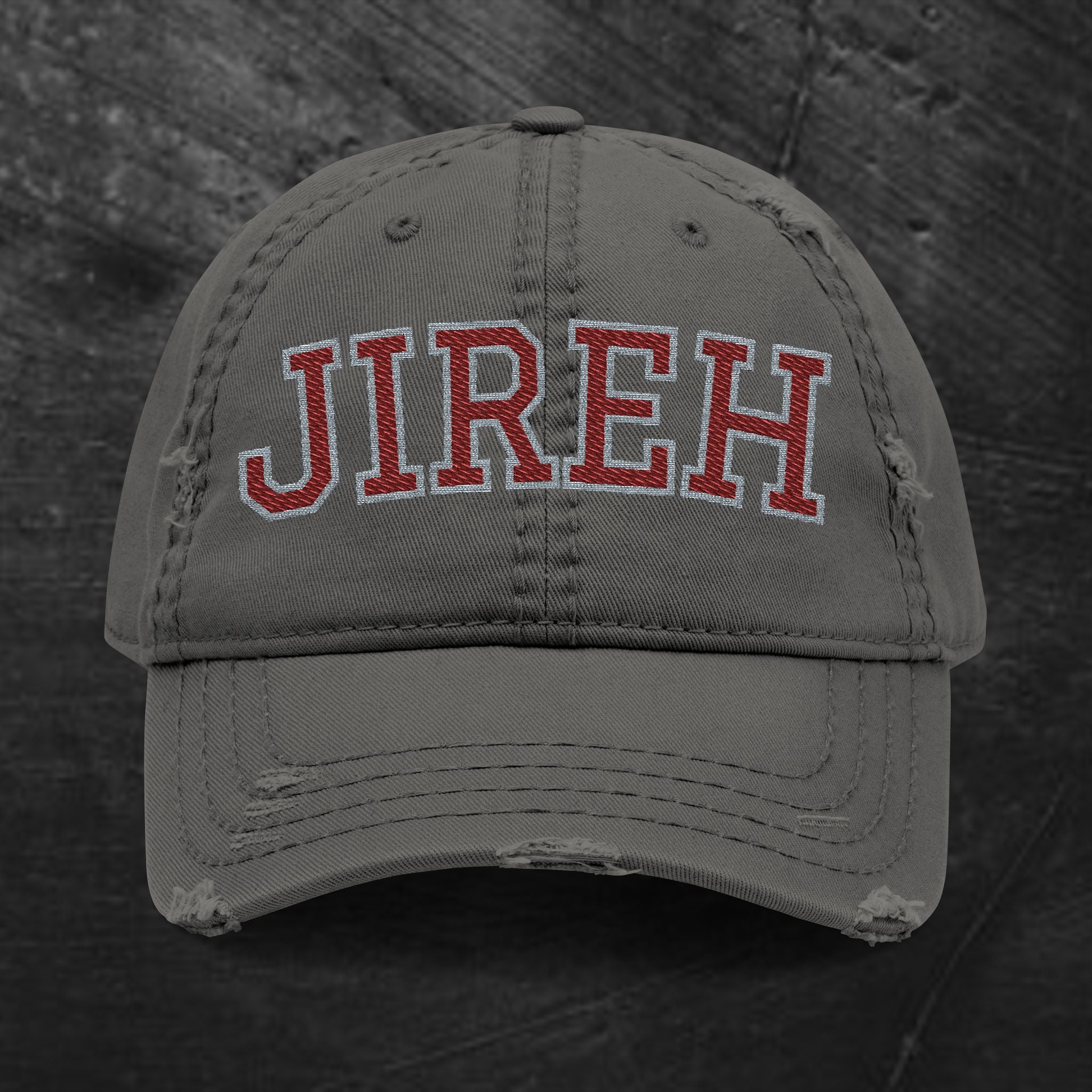 JIREH Embroidered Distressed Hat – Vintage Religious Baseball Cap