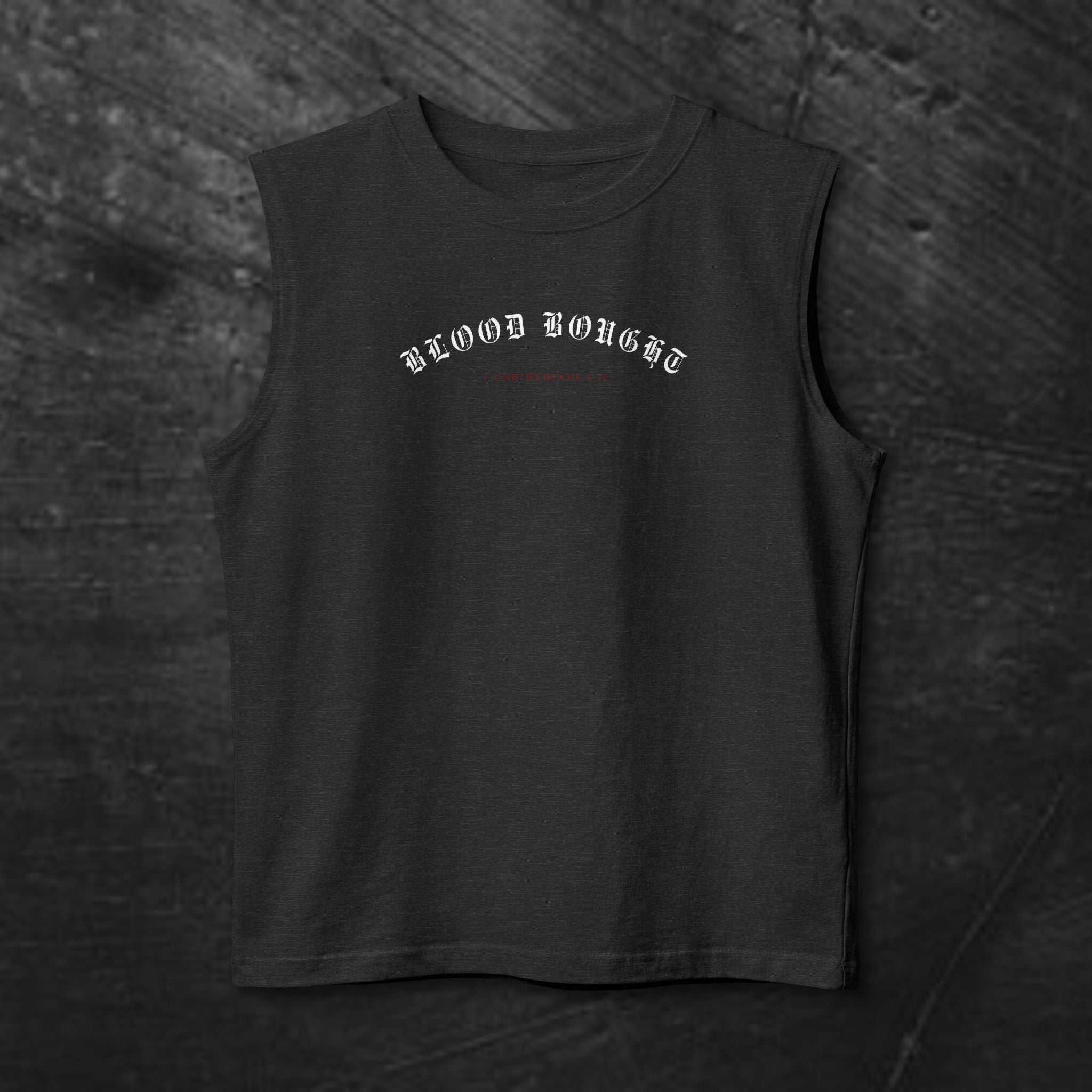 'Blood Bought' Vintage Religious Sleeveless Top